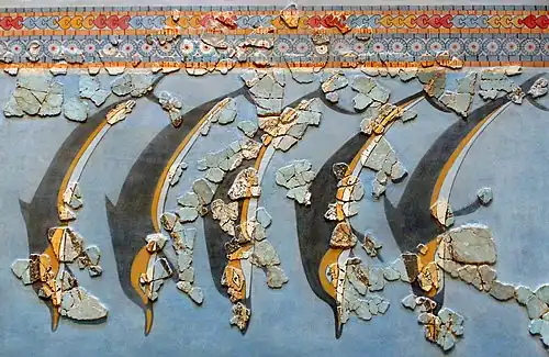 Fresque des dauphins. Forteresse de Gla.