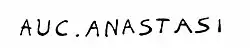 signature d'Auguste Anastasi