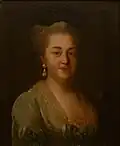 Portrait d'Anastasie Zagriajskaïa, née princesse Galitzine (1728-1779) par Rokotov (vers 1760)