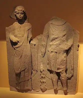 Représentation d'Ancamna et de Smertrios à Freckenfeld dans l'ancien territoire des Nemetes.