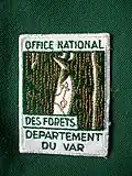 Écusson d'épaule brodé et utilisé dans le department du Var par les agents de l'O.N.F.
