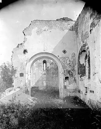 Peinture murale au sud de l'arc diaphragme, côté nef.