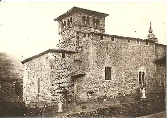 L'ancienne église détruite en 1900, symbole du prieuré de Saint-Sauveur.