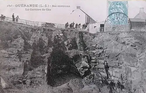 Carrière de Tuloc à Clis, du temps de son exploitation.