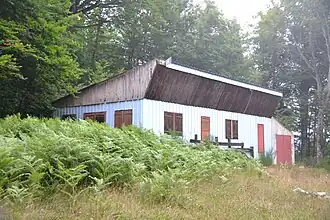 Vue aérienne de la station.