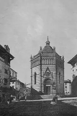 Le Baptistère de Pistoia (lithographie, 1863).