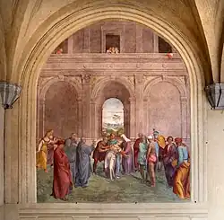 Saint Philippe Benizi libère une femme d'un démon.