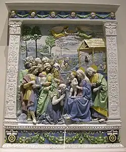 Andrea della Robbia Adoration des Mages, 1500.