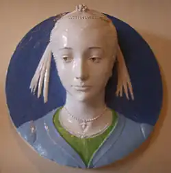 Andrea della Robbia, Buste d'une jeune fille&nbsp;(it), 1465-1470