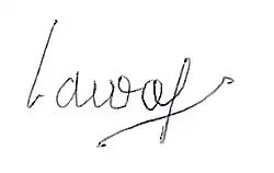 signature d'Angelo Lauret