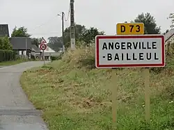 Entrée d'Angerville-Bailleul.