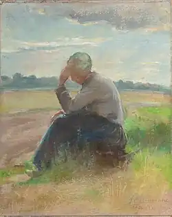 Un moment de repos, Barbizon, 1891pastel sur papierCollection privée, vente en 2014.