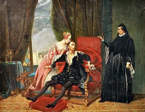 Mort de Charles IX (1834) d'après Raymond Quinsac Monvoisin.