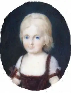 Marie-Clotilde de Naples et de Sicile (1786-1792), miniature de peintre inconnu.