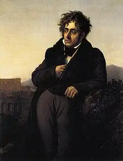 Anne-Louis Girodet (1767–1824), Portrait de Chateaubriand (vers 1809).