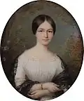 Portrait de femme, miniature sur ivoire, localisation inconnue.