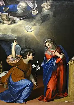 Annonciation (1587), Scipione Pulzone, musée de Capodimonte, Naples.