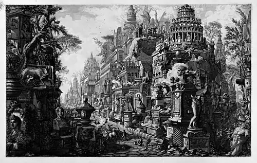 Via Appia - frontispice du tome 2 (Le antichità Romane) (1756).