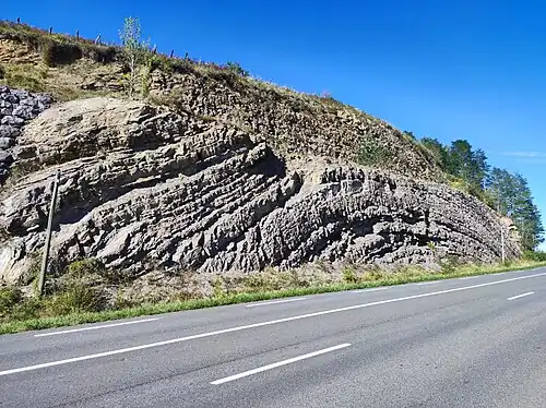 Anticlinal de flyschs à Harambeltz.
