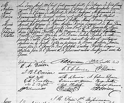 Acte de mariage entre Antoine Aimé Dorion et Marie Anne Ephigénie Trestler. 12 août 1848. Paroisse Notre-Dame de la ville de Montréal.