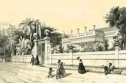 La Maison Manès en 1849, actuel Musée Léon-Dierx.