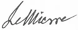 signature d'Antoine-Marin Lemierre