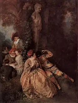 Arlequin et Colombine, Antoine Watteau.