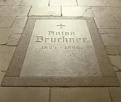 photo : plaque Bruckner à Saint-Florian