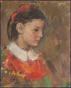 Antonina (vers 1956), huile sur carton, 42&nbsp;×&nbsp;33,5&nbsp;cm, Musée des Beaux-Arts de Nice.