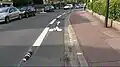Début de la piste cyclable.