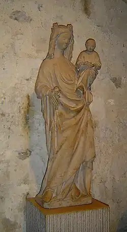 Vierge à l'Enfant, copie de 1930 d'un original du XIIIe&nbsp;siècle.