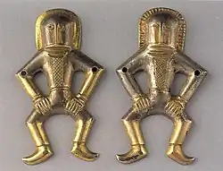 Deux pièces du trésor de Martynivka, habituellement attribué aux Antes, VIe&nbsp;siècle