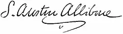 signature de Samuel Austin Allibone
