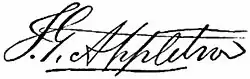 signature de Thomas Gold Appleton