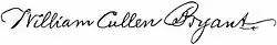 signature de William Cullen Bryant