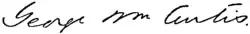 signature de George William Curtis