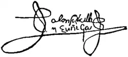 Signature de Alonso de Ercilla