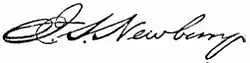 Signature de John Strong Newberry