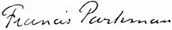 signature de Francis Parkman