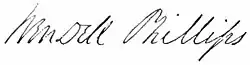 signature de Wendell Phillips