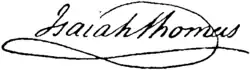 signature d'Isaiah Thomas (éditeur)