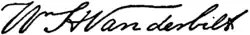 signature de William Henry Vanderbilt