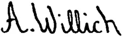 signature d'August Willich