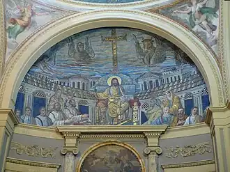Mosaïque paléochrétienne de la basilique Santa Pudenziana de Rome, IVe – Ve&nbsp;siècle.