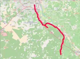 OpenStreetMapLe tracé de l'aqueduc.