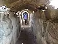 Conduit à l'intérieur d'une partie aérienne de l'aqueduc.