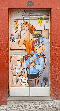 Dans le cadre de Arte de portas abertas (Funchal), rua de Santa Maria. Mars 2020.