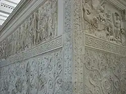 Procession vue à partir de l'angle du panneau dit de Tellus.