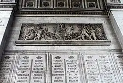 La victoire de l'Est, arc de triomphe de l'Étoile à Paris