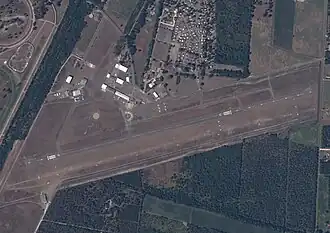 Aérodrome d'Arcachon le 26 juillet 2009 et la piste 07/25